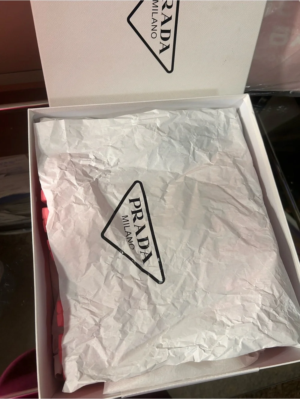 Prada Coral Pink Jelly Platform Fisherman Sandals
